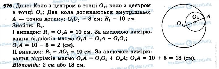 ГДЗ Геометрія 7 клас сторінка 576