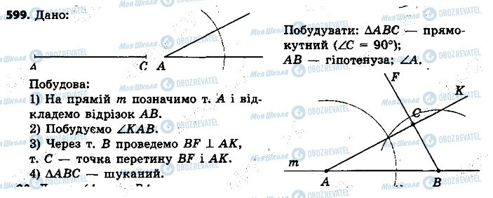 ГДЗ Геометрія 7 клас сторінка 599
