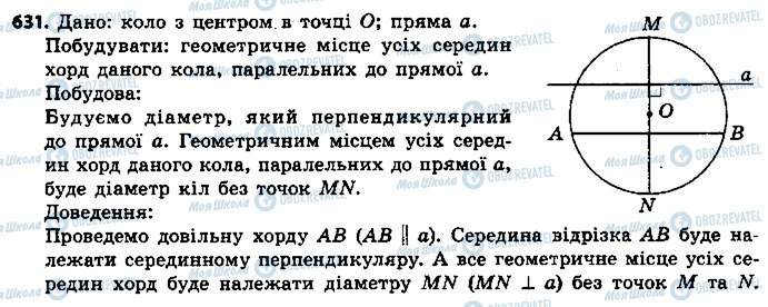 ГДЗ Геометрія 7 клас сторінка 631