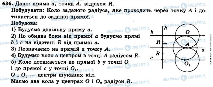 ГДЗ Геометрія 7 клас сторінка 636