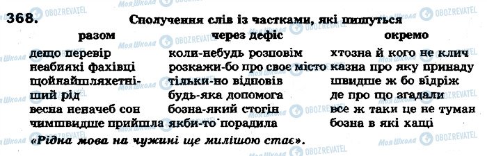 ГДЗ Українська мова 7 клас сторінка 368