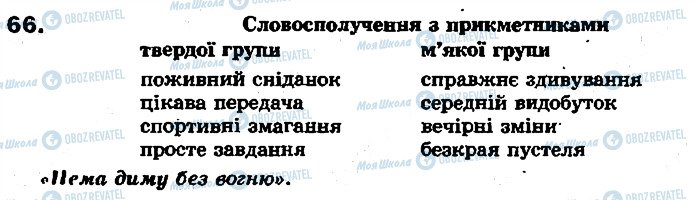 ГДЗ Українська мова 7 клас сторінка 66