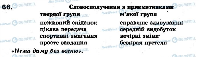 ГДЗ Укр мова 7 класс страница 66