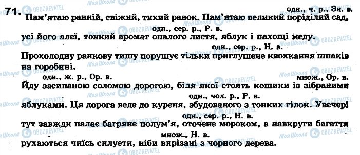 ГДЗ Українська мова 7 клас сторінка 71