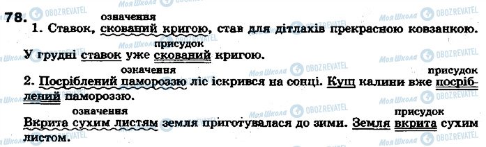 ГДЗ Українська мова 7 клас сторінка 78