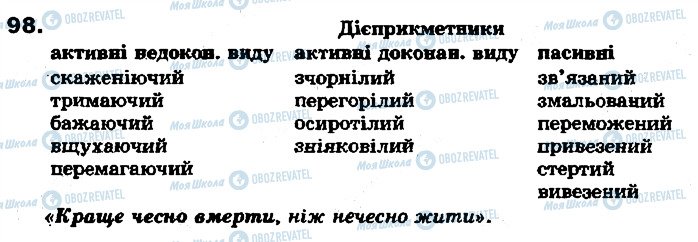 ГДЗ Українська мова 7 клас сторінка 98