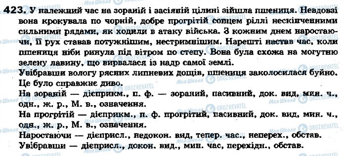 ГДЗ Українська мова 7 клас сторінка 423