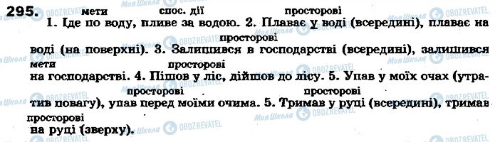 ГДЗ Українська мова 7 клас сторінка 295