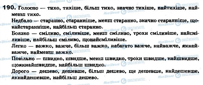 ГДЗ Українська мова 7 клас сторінка 190