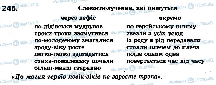 ГДЗ Укр мова 7 класс страница 245