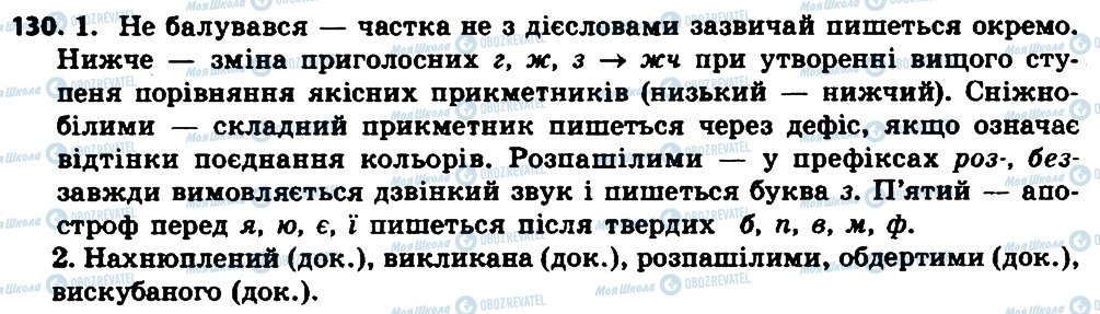 ГДЗ Українська мова 7 клас сторінка 130