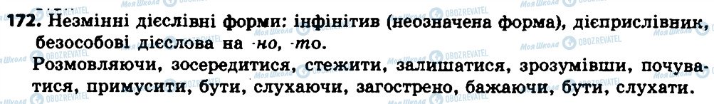 ГДЗ Українська мова 7 клас сторінка 172