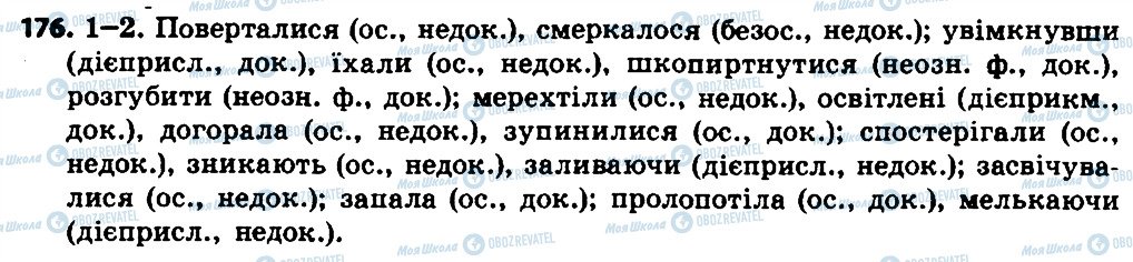 ГДЗ Українська мова 7 клас сторінка 176