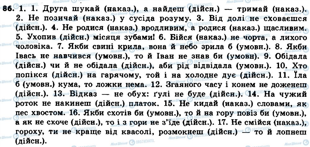 ГДЗ Українська мова 7 клас сторінка 86