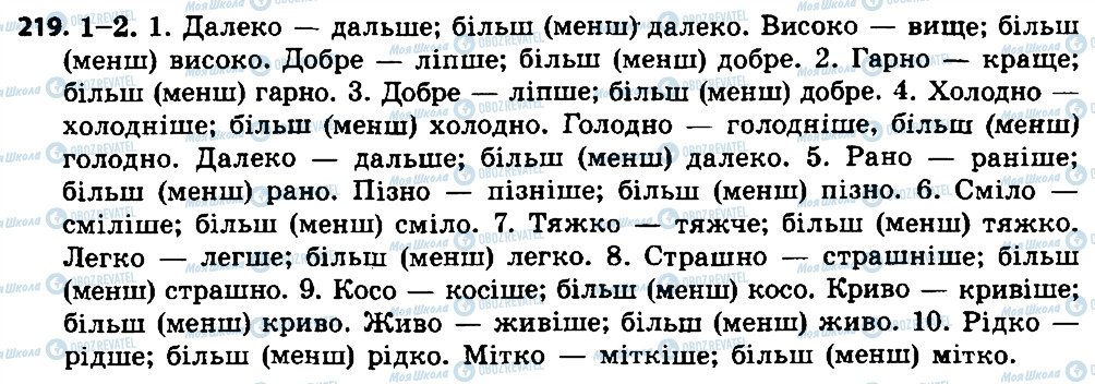 ГДЗ Українська мова 7 клас сторінка 219