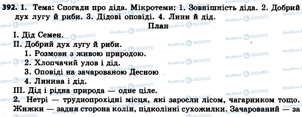 ГДЗ Українська мова 7 клас сторінка 392