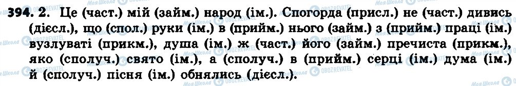 ГДЗ Українська мова 7 клас сторінка 394