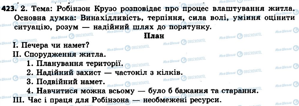 ГДЗ Українська мова 7 клас сторінка 423