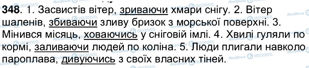 ГДЗ Українська мова 7 клас сторінка 348