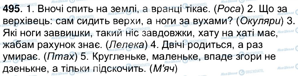 ГДЗ Українська мова 7 клас сторінка 495