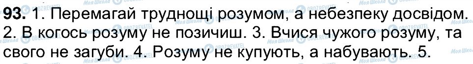 ГДЗ Українська мова 7 клас сторінка 93