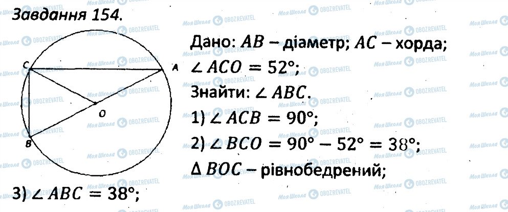 ГДЗ Геометрія 7 клас сторінка 154