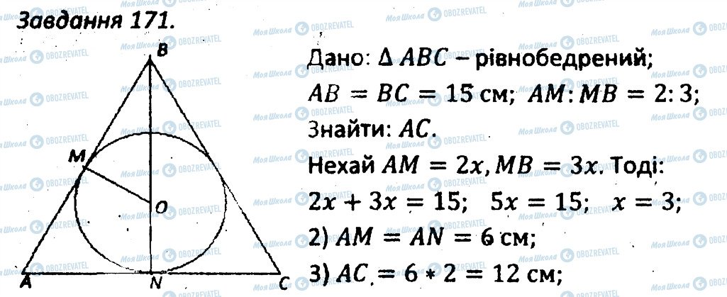 ГДЗ Геометрія 7 клас сторінка 171