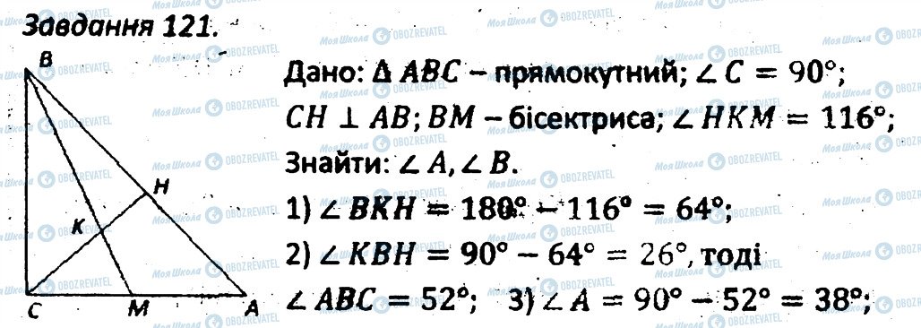 ГДЗ Геометрія 7 клас сторінка 121