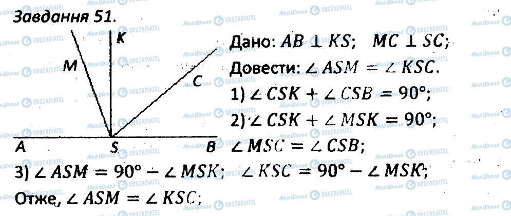 ГДЗ Геометрія 7 клас сторінка 51