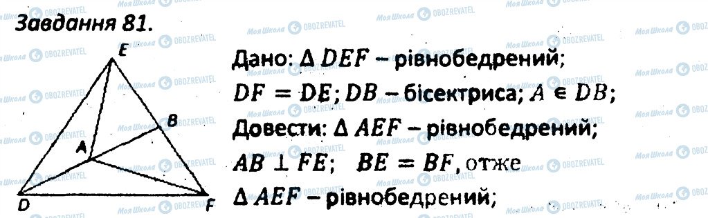 ГДЗ Геометрія 7 клас сторінка 81