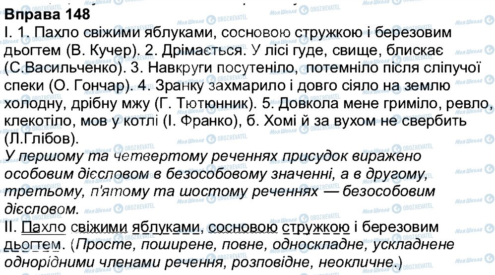 ГДЗ Українська мова 7 клас сторінка 148