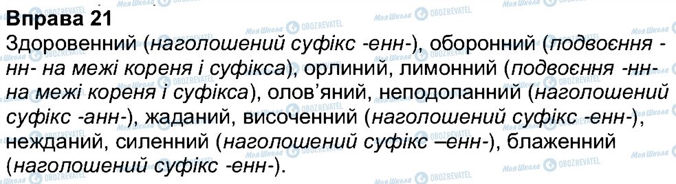 ГДЗ Українська мова 7 клас сторінка 21