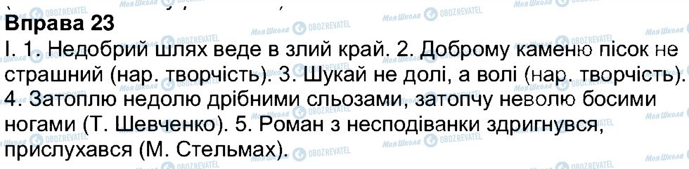 ГДЗ Українська мова 7 клас сторінка 23