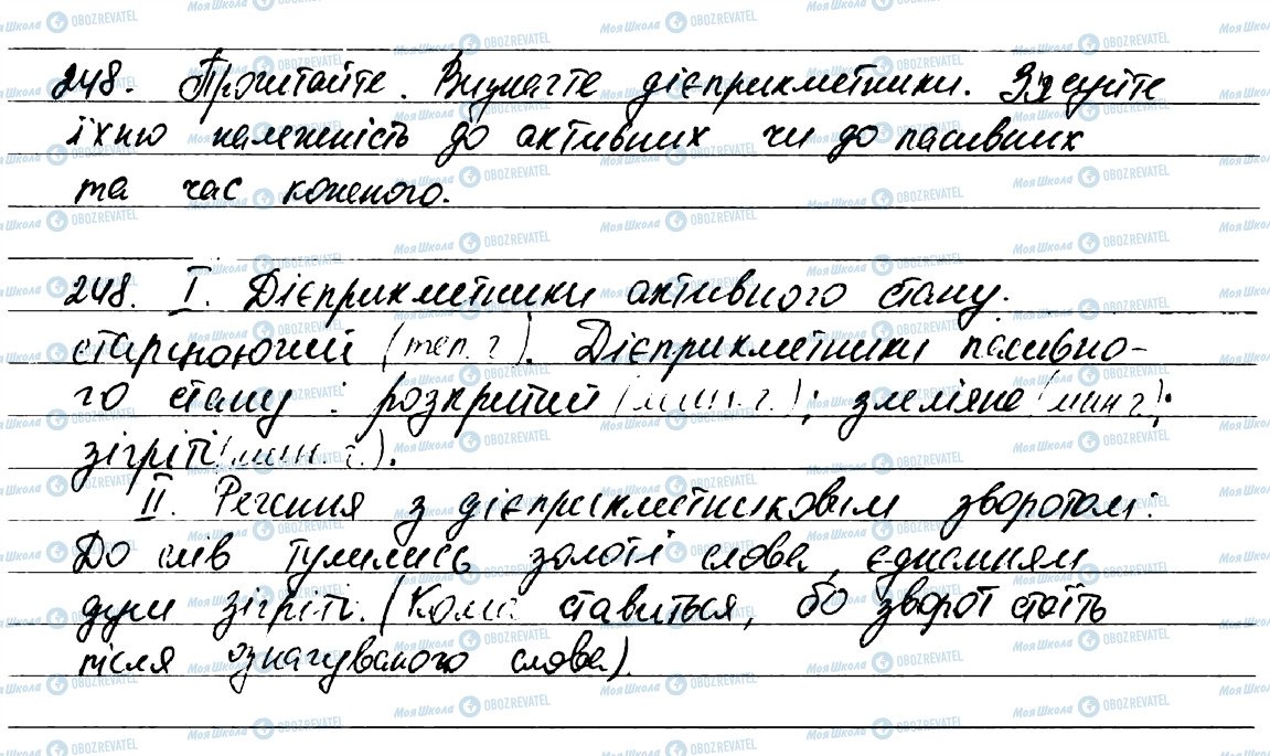 ГДЗ Українська мова 7 клас сторінка 248