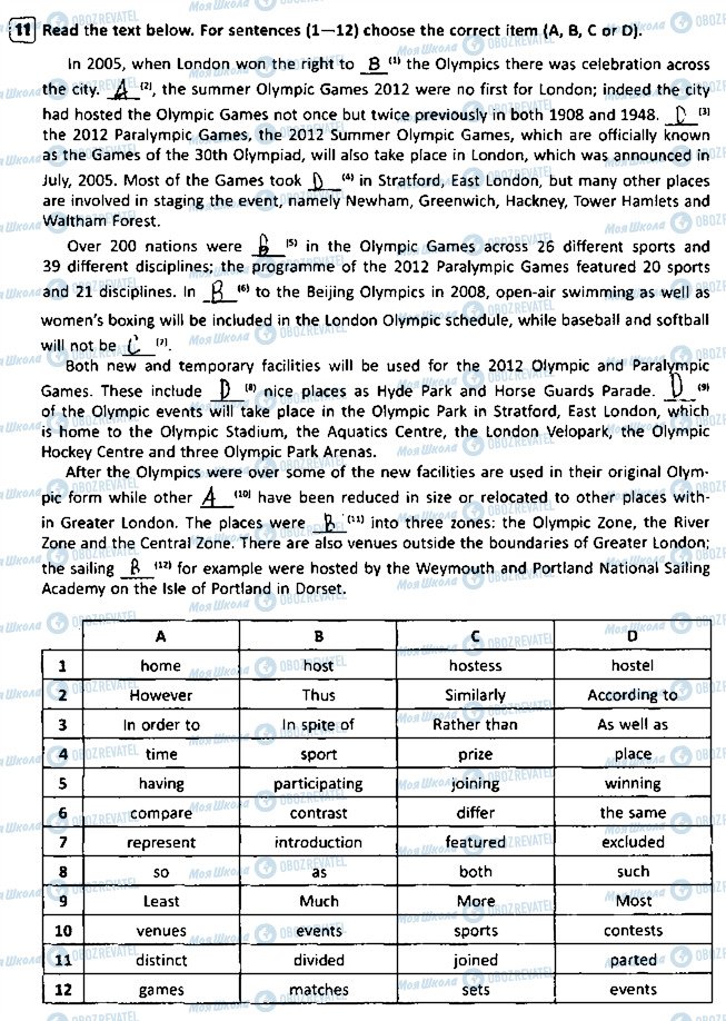 ГДЗ Англійська мова 7 клас сторінка 11