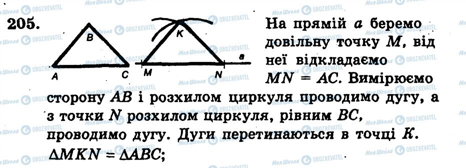 ГДЗ Геометрія 7 клас сторінка 205