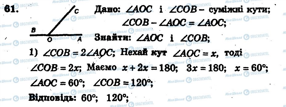 ГДЗ Геометрія 7 клас сторінка 61