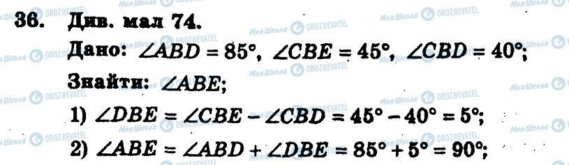 ГДЗ Геометрія 7 клас сторінка 36