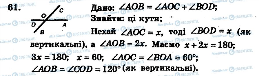 ГДЗ Геометрія 7 клас сторінка 61