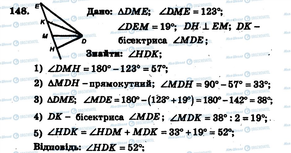 ГДЗ Геометрія 7 клас сторінка 148