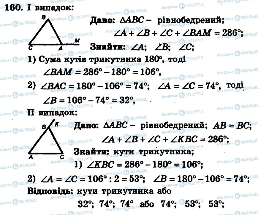 ГДЗ Геометрія 7 клас сторінка 160