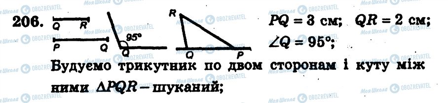 ГДЗ Геометрія 7 клас сторінка 206