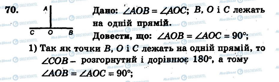 ГДЗ Геометрія 7 клас сторінка 70