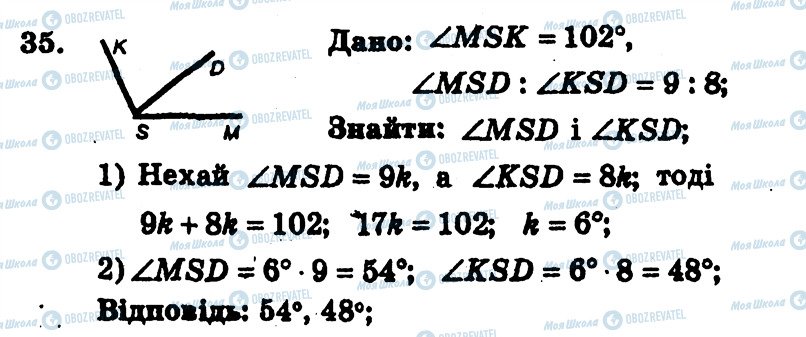 ГДЗ Геометрія 7 клас сторінка 35