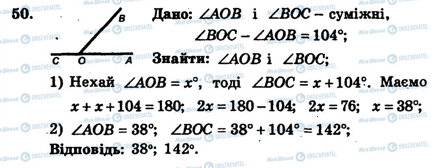 ГДЗ Геометрія 7 клас сторінка 50