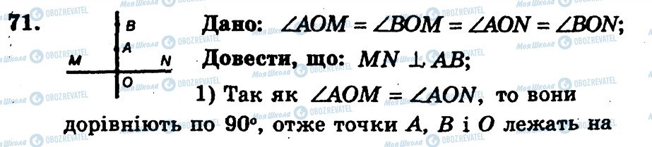 ГДЗ Геометрія 7 клас сторінка 71