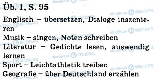 ГДЗ Німецька мова 7 клас сторінка ст95впр1