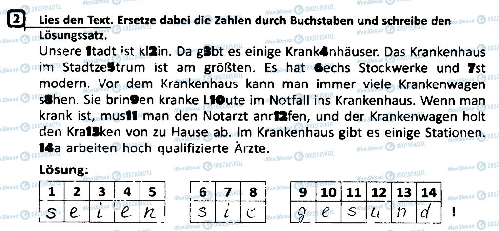 ГДЗ Німецька мова 7 клас сторінка 2