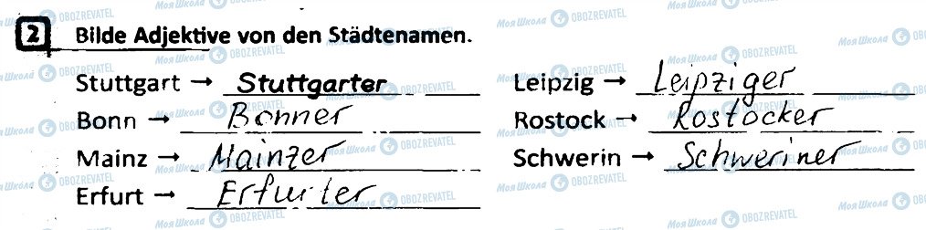 ГДЗ Німецька мова 7 клас сторінка 2