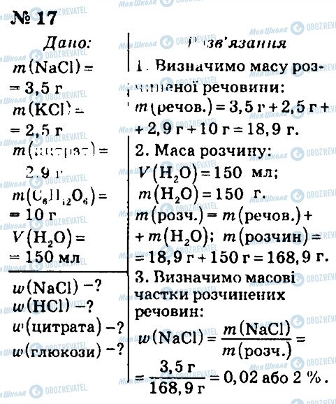 ГДЗ Хімія 7 клас сторінка 17